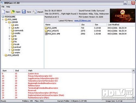 BRDGen v1.00:     PlayStation 3