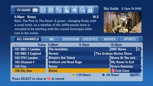 Sky HD    EPG